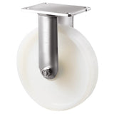 ONA200WS/HSF - 500 Kg Stainless Steel Fixed Plate 200mm White Nylon