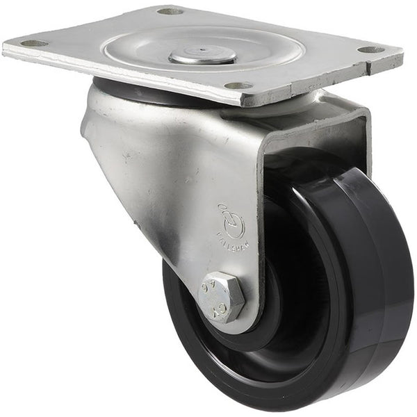 ONR100/OZP <span>350 Kg Swivel Plate 100mm Black Nylon</span>