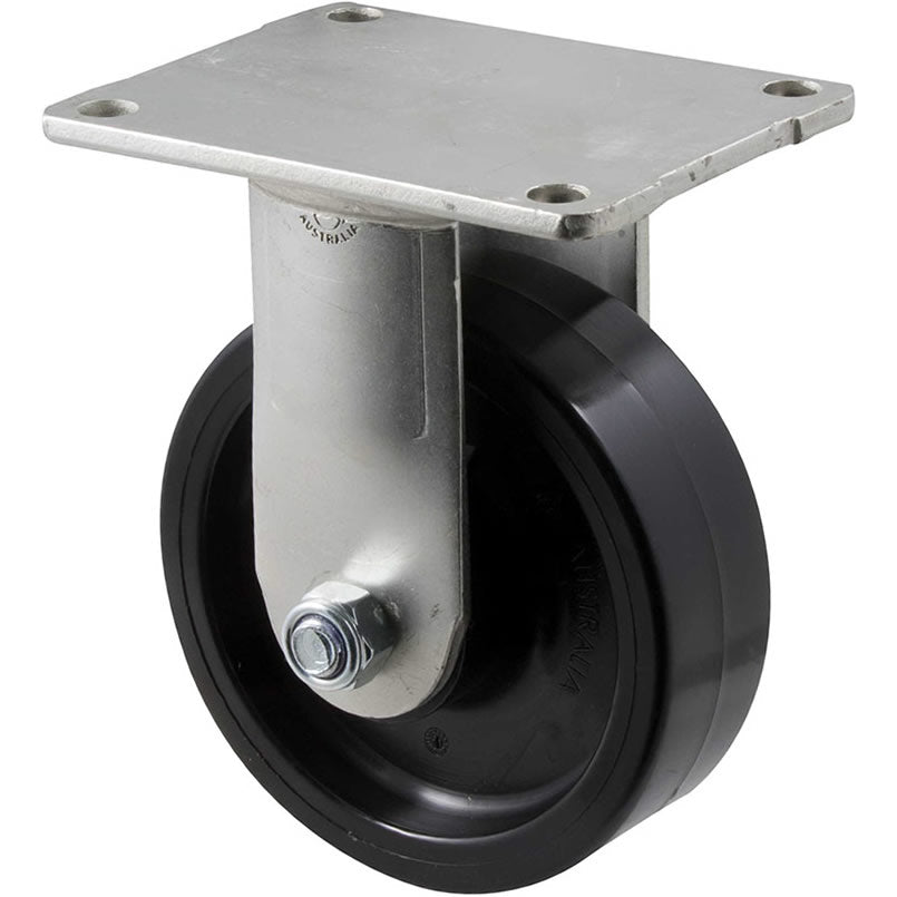 ONR125/HZF - 400 Kg Fixed Plate 125mm Black Nylon