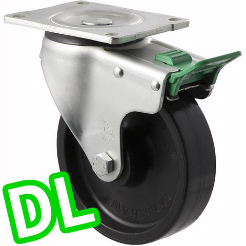 ONR150/OZPDL <span>450 Kg Swivel Plate <strong>Direction Lock Only</strong> 150mm Black Nylon</span>