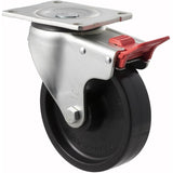 ONR150/OZPTB - 450 Kg Swivel Plate Total Brake 150mm Black Nylon