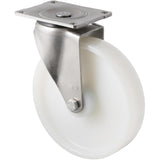ONS200W/OSP - 500 Kg Stainless Steel Swivel Plate 200mm White Nylon