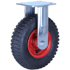 PZF250X4-PS - 120 kg Fixed 220mm Black Rubber Pneumatic