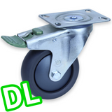 QUQ100G/MZPDL - 100 Kg Swivel Plate Direction Lock Only 100mm Polyurethane