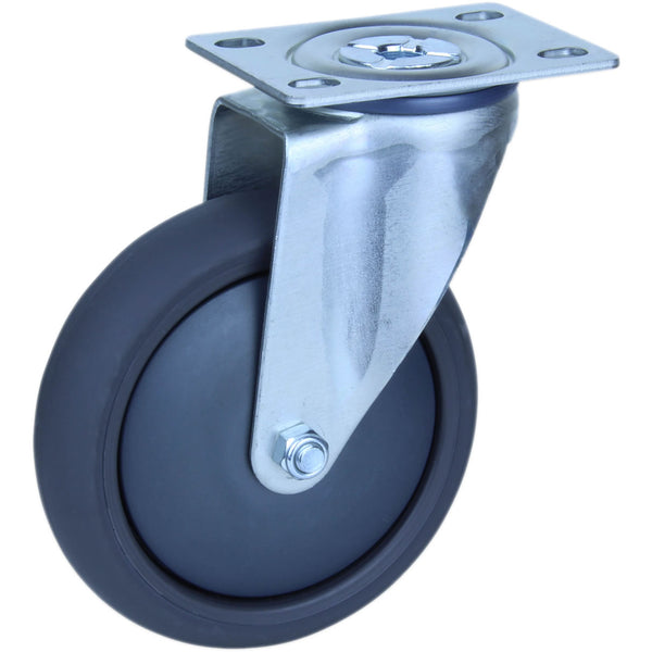 QUQ125G/MZP <span>100 Kg Swivel Plate 125mm Polyurethane</span>