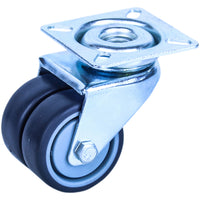 TWR50P - 70 kg Swivel Twin 50mm Grey Rubber