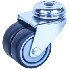 TWR50BH - 70 kg Swivel Twin 50mm Grey Rubber