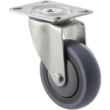 STQ100G/MZP - 100 Kg Swivel Plate 100mm Grey Rubber