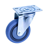 STQ100G/MZP - 100 Kg Swivel Plate 100mm Grey Rubber