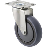 STQ125G/MZP - 100 Kg Swivel Plate 125mm Grey Rubber