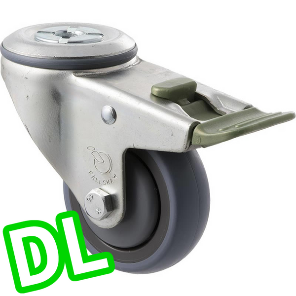 STQ75G/MZHDL <span>100 Kg Bolt-Hole <strong>Direction Lock Only</strong> 75mm Grey Rubber</span>