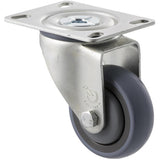 STQ75G/MZP - 100 Kg Swivel Plate 75mm Grey Rubber