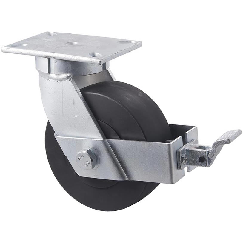 VXQ200/VZPBR - 2450 Kg Swivel Plate Brake 200mm High Impact Polymer