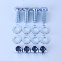 M10X30 Set Screw + Flat Washer + Nyloc Nut Pack of 4 each to suit Plate Mount Castors