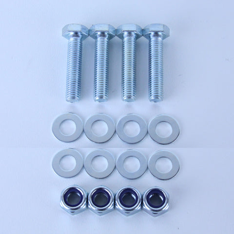 M10X45 Set Screw + Flat Washer + Nyloc Nut Pack of 4 each to suit Plate Mount Castors