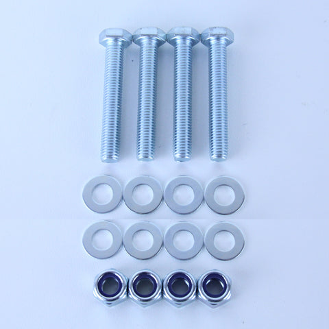 M10X65 Set Screw + Flat Washer + Nyloc Nut Pack of 4 each to suit Plate Mount Castors