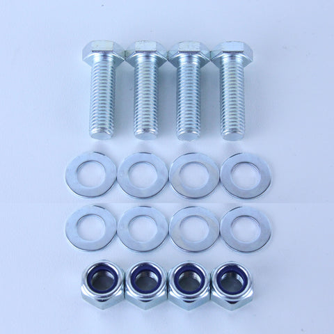 M12X40 Set Screw + Flat Washer + Nyloc Nut Pack of 4 each to suit Plate Mount Castors