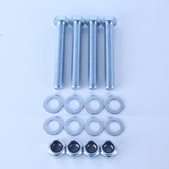 M12X90 Set Screw + Flat Washer + Nyloc Nut Pack of 4 each to suit Plate Mount Castors