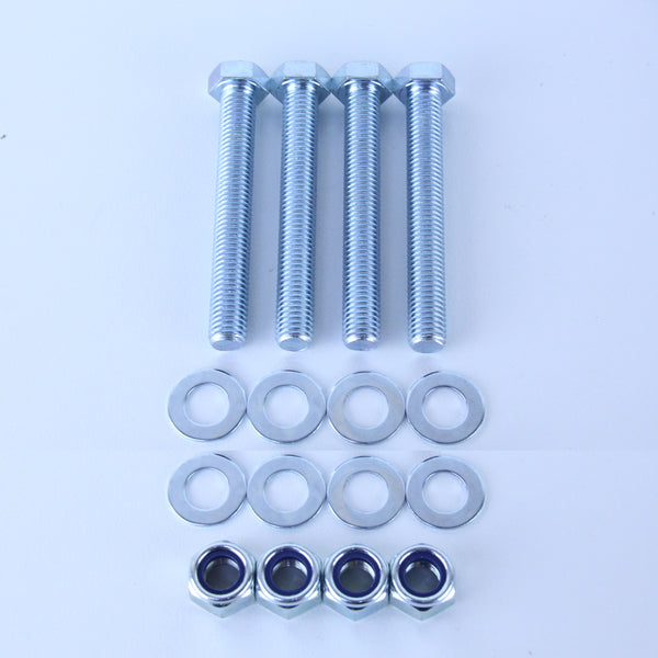 M12X90 Set Screw + Flat Washer + Nyloc Nut Pack of 4 each to suit Plate Mount Castors