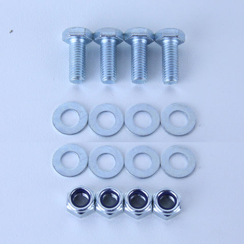 M8X20 Set Screw + Flat Washer + Nyloc Nut Pack of 4 each to suit Plate Mount Castors
