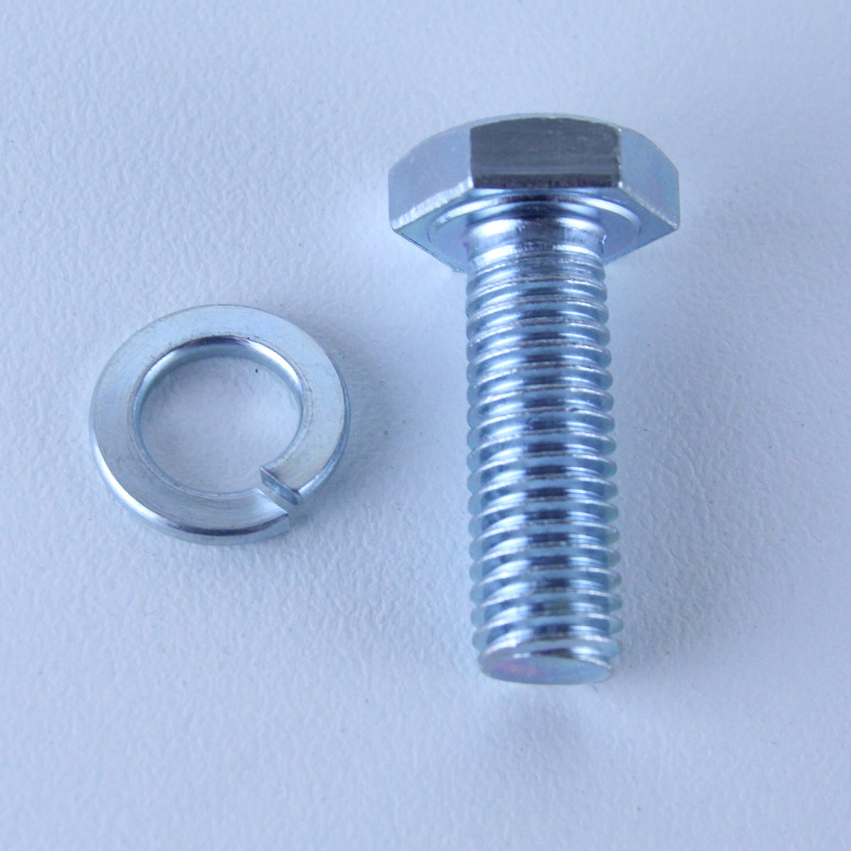 M10 Spring Thread M10X30 Set Screw + Spring Washer Pack of 1 each to suit Bolt-Hole Cast ...