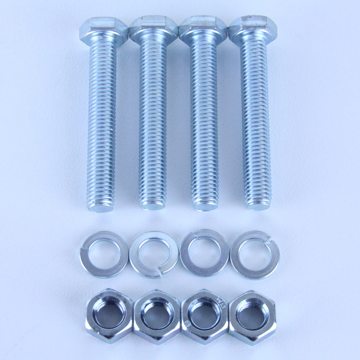 M10X65 Set Screw + Spring Washer + Plain Nut Pack of 4 each to suit Plate Mount Castors