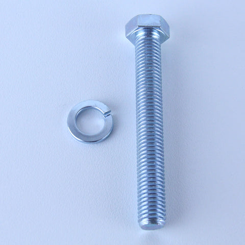 M12X90 Set Screw + Spring Washer Pack of 1 each to suit Bolt-Hole Castors