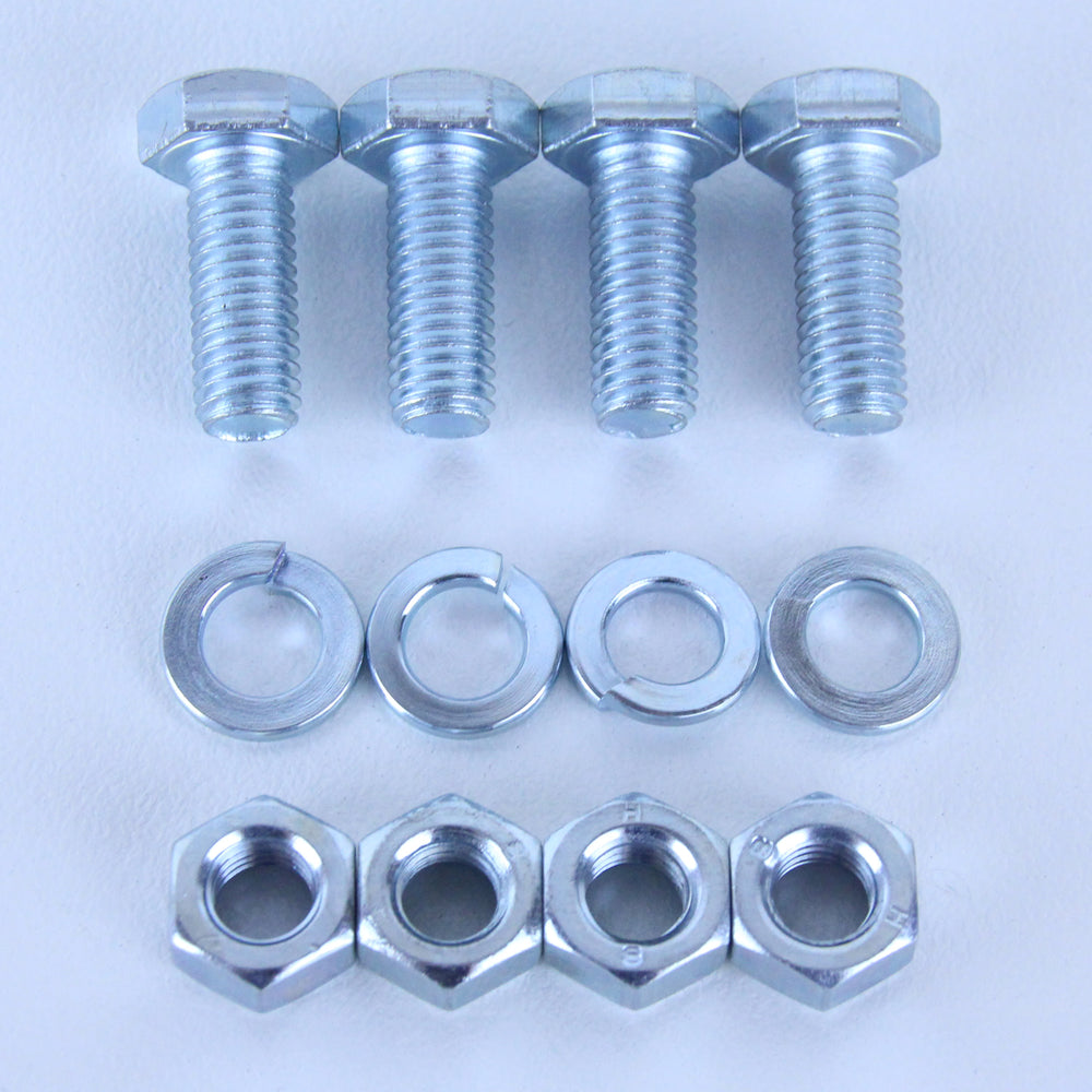 M8X20 Set Screw + Spring Washer + Plain Nut Pack of 4 each to suit Plate Mount Castors