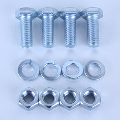 M8X20 Set Screw + Spring Washer + Plain Nut Pack of 4 each to suit Plate Mount Castors