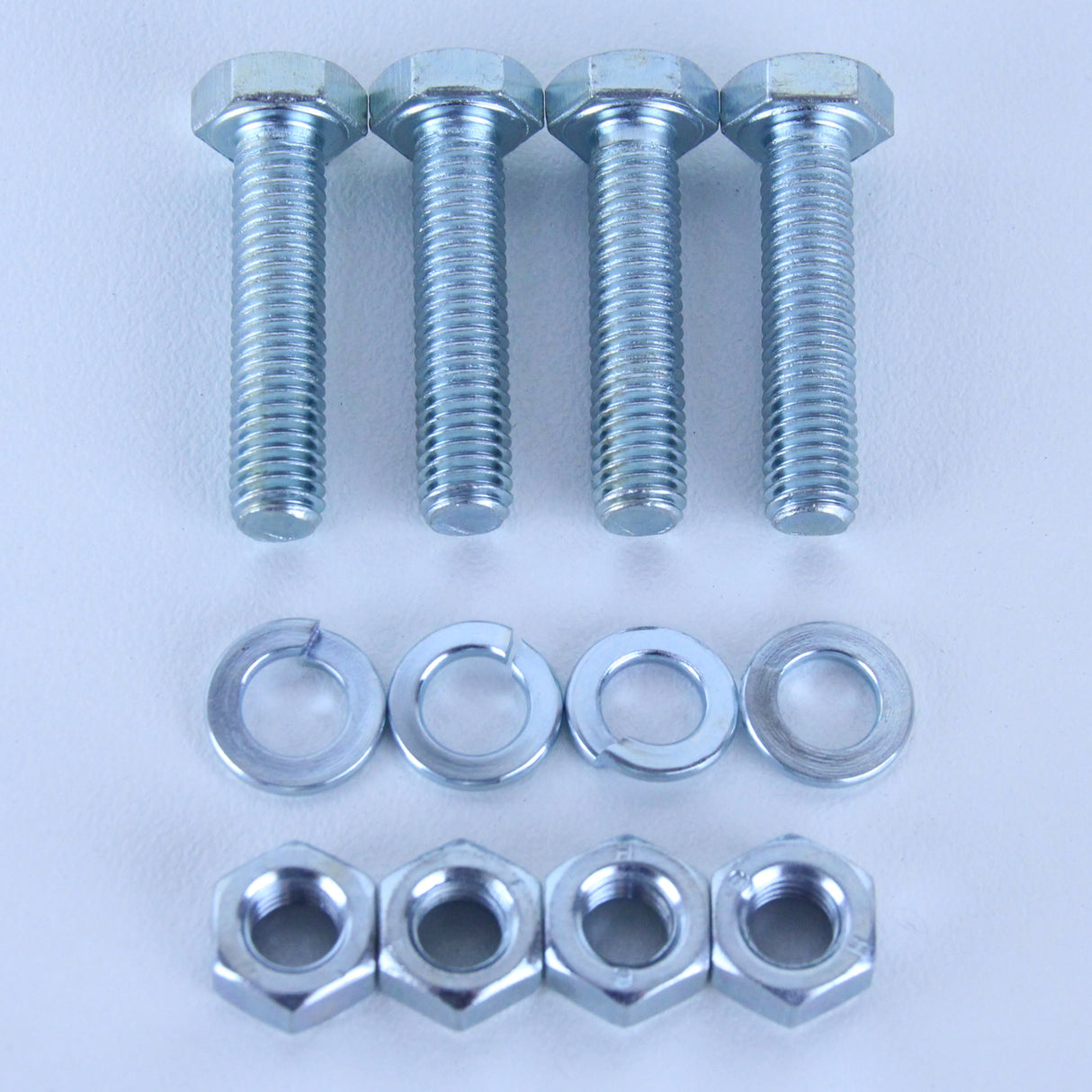 M8X35 Set Screw + Spring Washer + Plain Nut Pack of 4 each to suit Plate Mount Castors