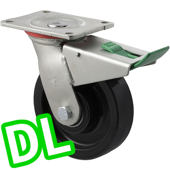 WNQ150/HZPDL - H SERIES 600 Kg Swivel Plate Direction Lock Only 150mm Black Nylon