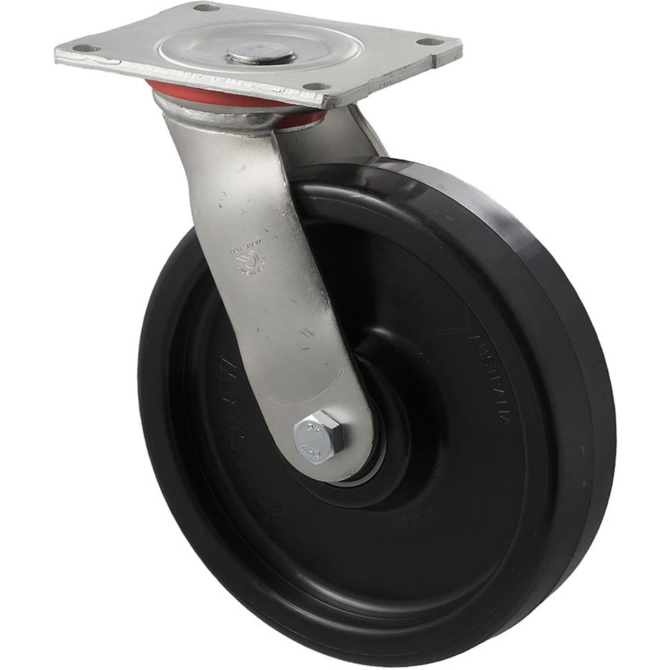 WNQ200/HZP - H SERIES 600 Kg Swivel Plate 200mm Black Nylon