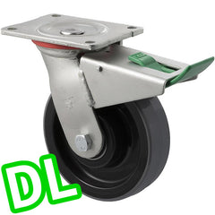 WUQ150/HZPDL - H SERIES 600 kg Swivel Plate Direction Lock Only 150mm Polyurethane