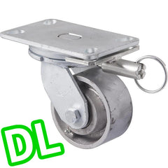 XCQ100/XZPDL - 600 kg Swivel Plate Direction Lock Only 100mm Cast Iron