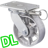 XCQ150/XZPDL - 630 Kg Swivel Plate Direction Lock Only 150mm Cast Iron