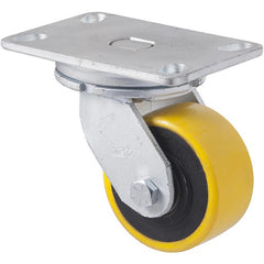 XUQ100/XZP - 600 kg Swivel Plate 100mm Polyurethane