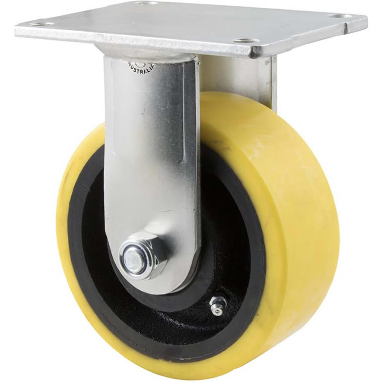 XUQ125/HZF - 450 Kg Fixed Plate 150mm Polyurethane 125mm