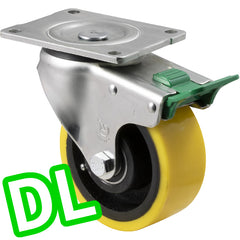 XUQ125/OZPDL - 400 kg Swivel Plate Direction Lock Only 125mm Polyurethane