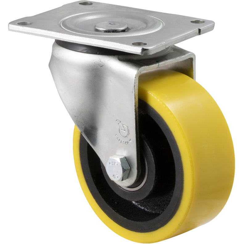 XUQ125/OZP - 450 Kg Swivel Plate 125mm Polyurethane