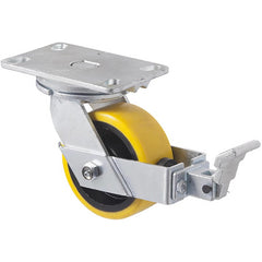 XUQ125/XZPBR - 800 kg Swivel Plate Brake 125mm Polyurethane