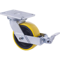 XUQ150/XZPBR - 1000 kg Swivel Plate Brake 150mm Polyurethane