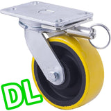 XUQ150/XZPDL - 1000 Kg Swivel Plate Direction Lock Only 150mm Polyurethane