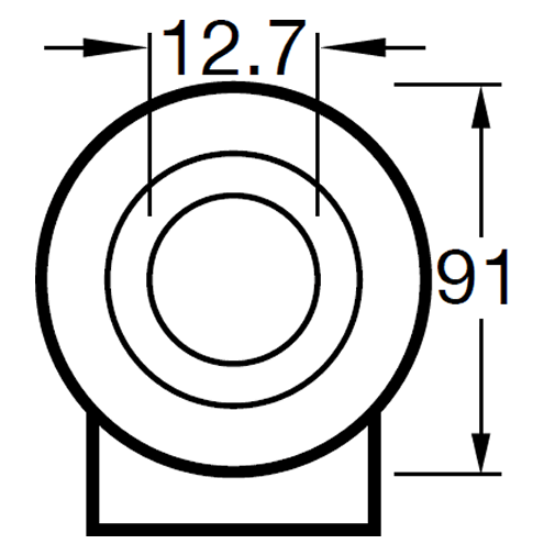 JBR100/JZHTB - 150 kg Bolt-Hole Total Brake 100mm Blue Rubber