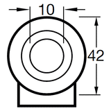 TWR50BH - 70 Kg Swivel Twin 50mm Grey Rubber