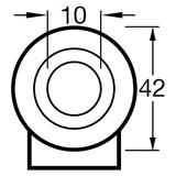 LZH05020-NNP - 60 Kg Bolt-Hole 50mm White Nylon