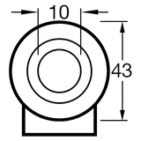 KSHT07525-TPB 75 Kg Bolt-Hole Total Brake 75mm Stainless Steel Grey TPE