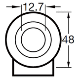 KJA100G/KZH - 50 Kg Bolt-Hole 100mm Grey TPE