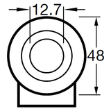 KUQ100/KZHTB - 100 Kg Bolt-Hole Total Brake 100mm Polyurethane