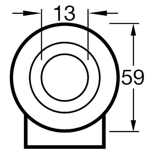 MSSWNA125BHTB - 100 kg Bolt-Hole Total Brake 125mm Stainless Steel White Nylon