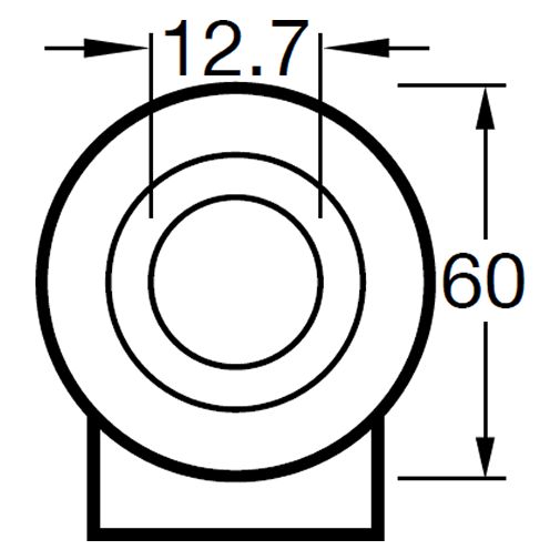 MZGRQ125BHTB <span>120 Kg Bolt-Hole Total Brake 125mm Grey Rubber</span>